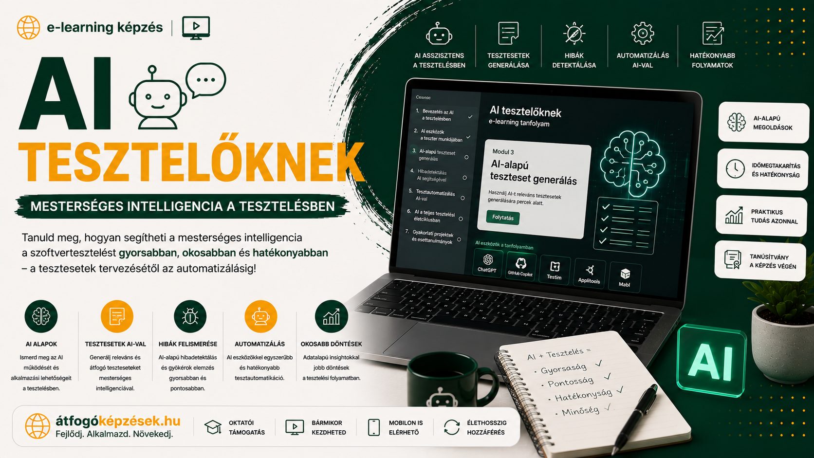 Online tanfolyamok – a képzés borítóképe