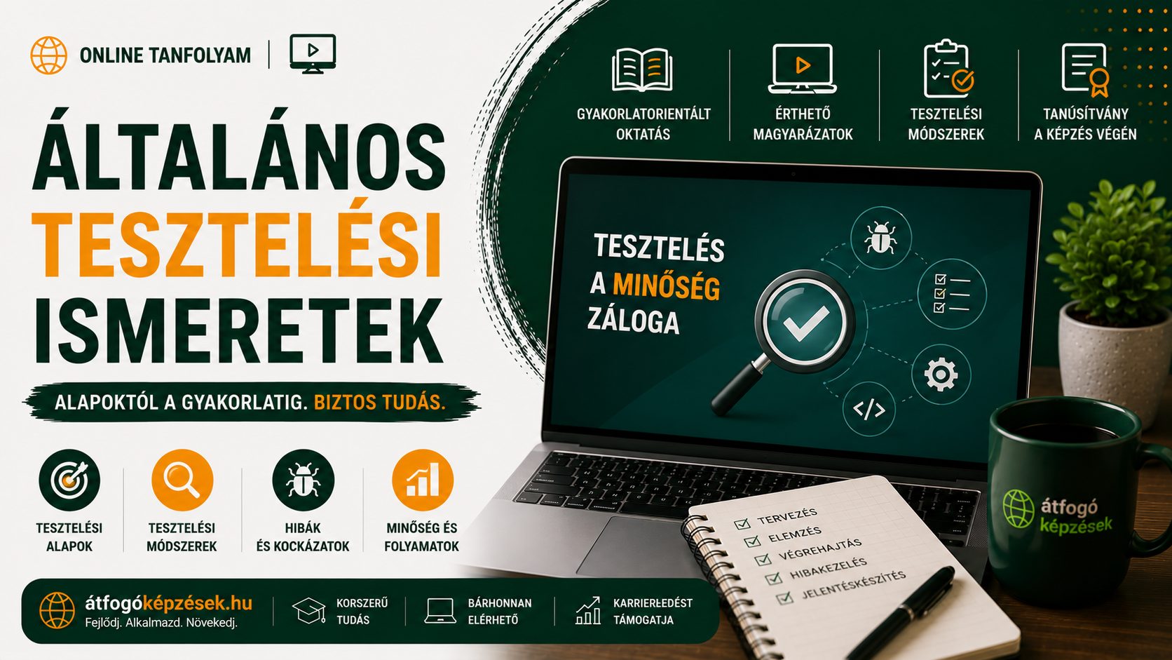 Online tanfolyamok – a képzés borítóképe