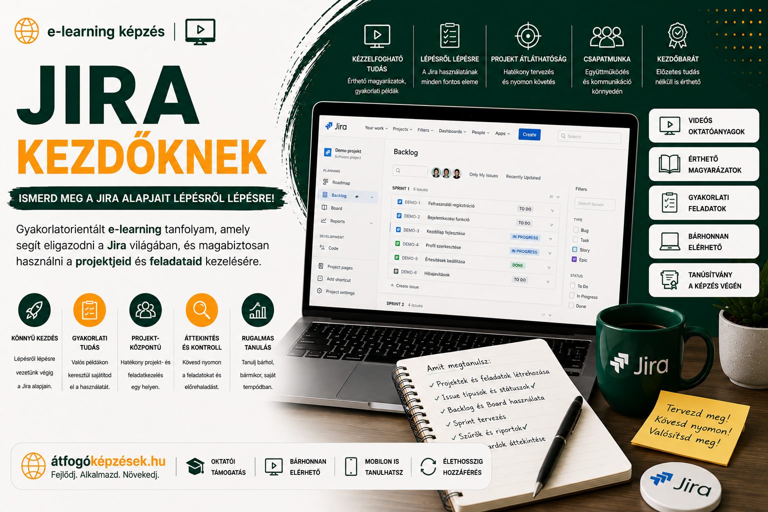 Online tanfolyamok – a képzés borítóképe