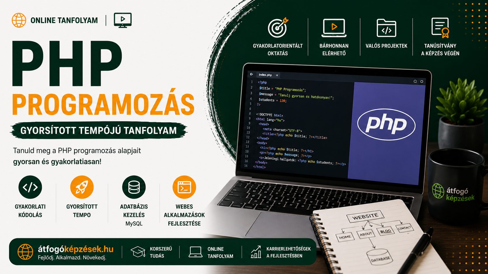 php programozás - gyorsított tempójú tanfolyam