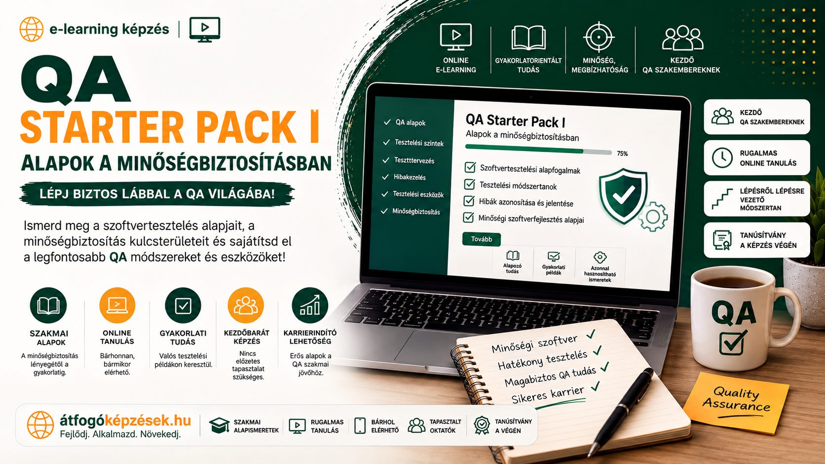 Online tanfolyamok – a képzés borítóképe