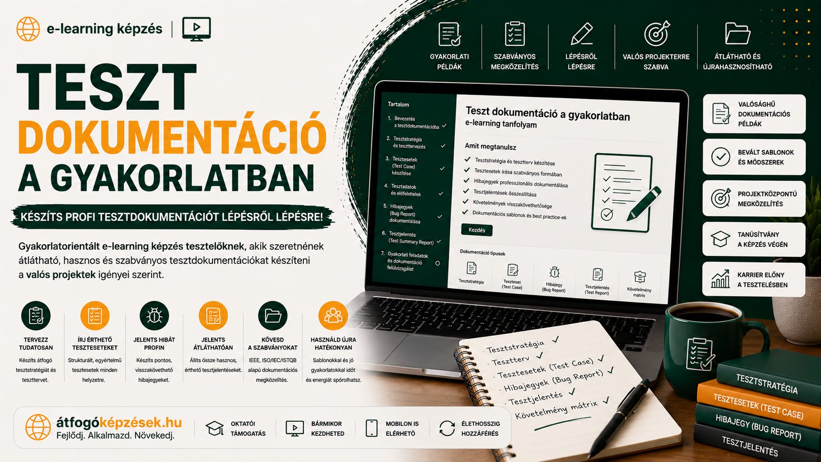 Online tanfolyamok – a képzés borítóképe