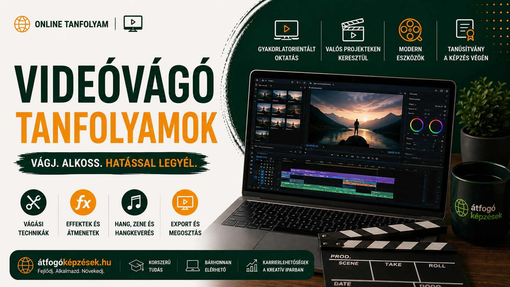 Videóvágó tanfolyamok - hero kép